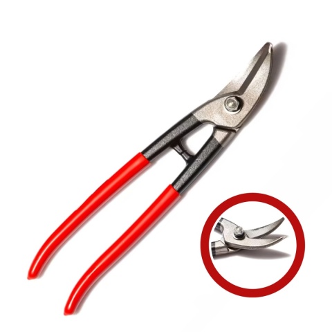 267703 NOŻYCE OTWOROWE PRAWE CZERWONE PVC STUBAI