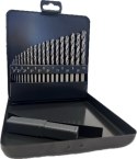 Zestaw 19szt. wierteł szlifowanych do metalu HSS PRO KM-19 + 6szt. wierteł 1-6mm, Alpen [0000110311100-WIERTŁA]