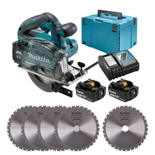 Zestaw Makita DCS553RTJ + tarcza 150 mm 32Z - idealne cięcie blachy panelowej na klik