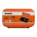 Zestaw kluczy nasadowych 6-kątnych M4-M14 i końcówek 1/4" z grzechotką, 34szt. BAHCO [S34MC8H]