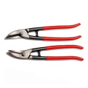 Zestaw nożyce otworowe Stubai 267703 + 267704 – lewe i prawe, rękojeści PCV czerwone