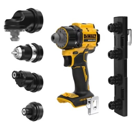 Akumulatorowa wiertarko-wkrętarka z 4 wymiennymi głowicami, 18V XR, 73Nm, DeWALT [DCD803NT-XJ]