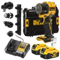 Akumulatorowa wiertarko-wkrętarka z 4 wymiennymi głowicami, 18V XR, 73Nm, DeWALT [DCD803P2T-QW] 2x5,0Ah