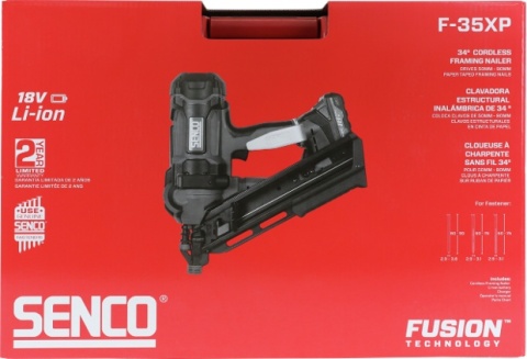Gwoździarka taśmowa akumulatorowa SENCO F-35XP FUSION 34° 50–90 mm – profesjonalna gwoździarka bezprzewodowa