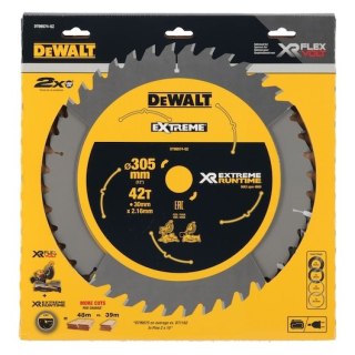 Piła tarczowa do drewna 305/30/2.16mm 42 zęby XR DEWALT [DT99574-QZ]