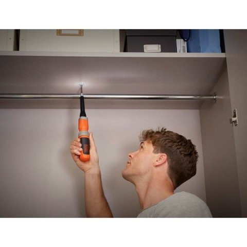 Wkrętak akumulatorowy 3,6V z końcówkami 1/4", Black+Decker [BCF603C-QW] 1,5Ah