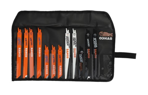 Zestaw 12 szt. brzeszczotów bagnetowych, do drewna, metalu i płyt G-K, Bahco [3940-MIX-SET-12P]