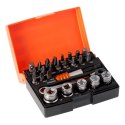 Zestaw 26szt. końcówek i nasadek 1/4" z grzechotką i adapterem magnetycznym, Bahco [SB2058/S26]