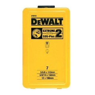 Zestaw 7szt. wierteł widiowych do betonu SDS+, EXTREME DeWALT [DT9701-QZ]