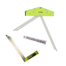 Zestaw Dekarski – EdgeFold Ciesielski Kątownik + EdgeFold Prosty Kątownik + Miara Drewniana STABILA z Logo