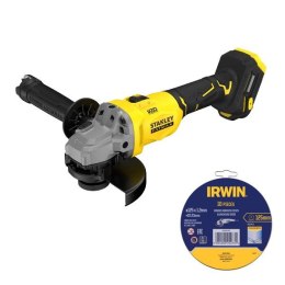 Akumulatorowa szlifierka kątowa 125mm, 18V, FATMAX V20, Stanley [SFMCG710B-XJ-IW8082106] + 10szt. tarcz do metalu