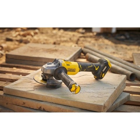 Akumulatorowa szlifierka kątowa 125mm, 18V, FATMAX V20, Stanley [SFMCG710B-XJ-IW8082106] + 10szt. tarcz do metalu