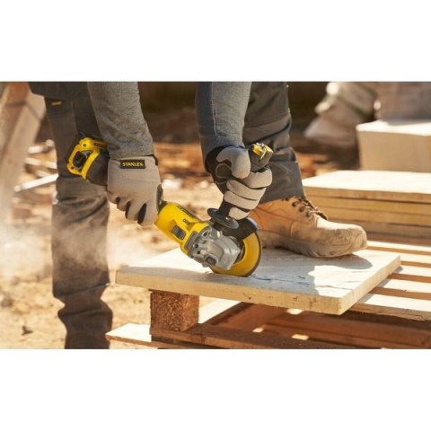 Akumulatorowa szlifierka kątowa 125mm, 18V, FATMAX V20, Stanley [SFMCG710B-XJ-IW8082106] + 10szt. tarcz do metalu