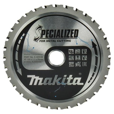 Piła tarczowa do metalu, 150/20/1,1mm, 32 zęby, T.C.T. Efficut, Specialized, Makita [E-02939]