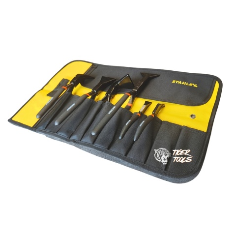 Profesjonalny zestaw dekarski TIGER TOOLS PRO + pokrowiec STANLEY – komplet kleszczy blacharskich z organizerem
