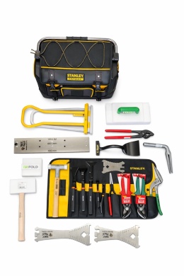 Profesjonalny zestaw narzędzi dekarskich do rąbka stojącego i obróbki blachy – komplet dla dekarza PLATYNOWY