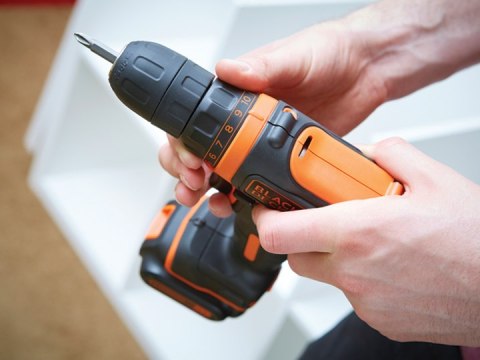 Wiertarko-wkrętarka akumulatorowa 10,8V Black+Decker [BDCDD12-QW] 1,5Ah