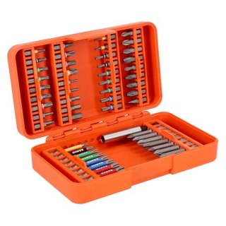 Zestaw 54 szt. końcówek 1/4" do śrub płaskich, PH, PZ, TORX, TORX z otworem, HEX, Robertson, BAHCO [59S/54C-1]