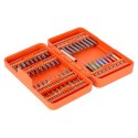 Zestaw 54 szt. końcówek 1/4" do śrub płaskich, PH, PZ, TORX, TORX z otworem, HEX, Robertson, BAHCO [59S/54C-1]