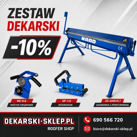 Zestaw dekarski MAAD ZG-2000/0.7 z przeciwwagą + NK-0.8 + DF-1.0