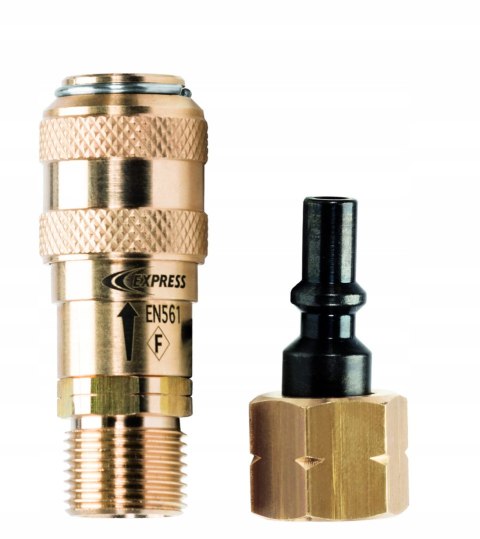 Express szybkozłączka do palników dekarskich (króciec + smoczek) - zestaw nr. 911