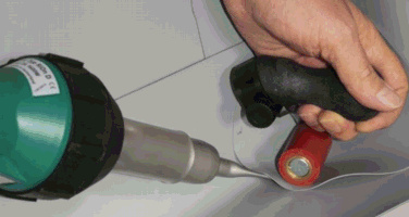 Rolka wałek dekarski wygięty 40mm silikonowy do papy, membrany POWER Herz