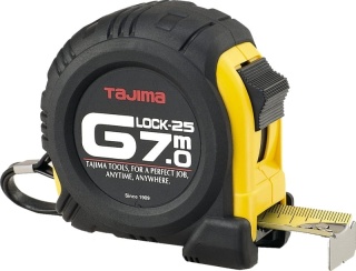 GL16-30E TAJIMA Miara zwijana stalowa dwustronna biała/żółta z blokadą Tajima "G-LOCK" 3m