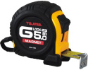GLM25-50EB-EUR TAJIMA Miara zwijana stalowa dwustronna biała/żółta z blokadą i magnesem "MAGNET-G" 5m