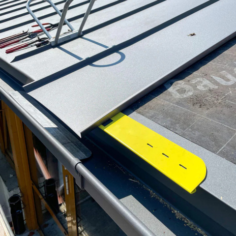 Haidl TRAUFIX – Szablon krawędzi zaginadło okapowe do montażu blachy - YELLOW