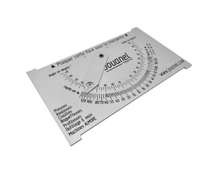 Miernik kąta nachylenia aluminiowy 90x150 mm - Kątomierz Jouanel DECLIM