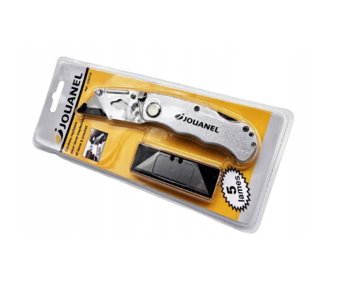 Nóż Składany z Ostrzami Trapezowymi + 6 Ostrzy 60x19 mm Jouanel