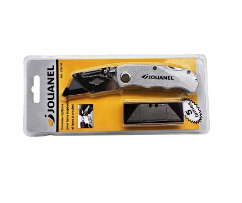 Nóż Składany z Ostrzami Trapezowymi + 6 Ostrzy 60x19 mm Jouanel