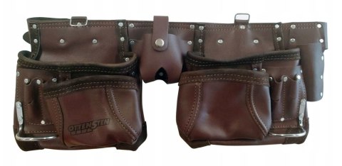 Ottensten pas monterski dekarski skórzany narzędziowy z kieszeniami + kabura na wkrętarkę