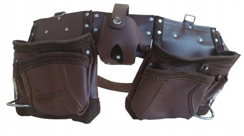 Ottensten pas monterski dekarski skórzany narzędziowy z kieszeniami + kabura na wkrętarkę