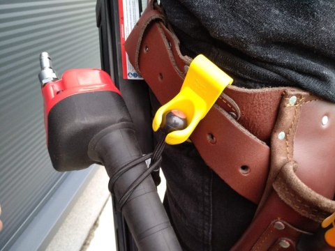 Ottensten pas monterski dekarski skórzany narzędziowy z kieszeniami + kabura na wkrętarkę