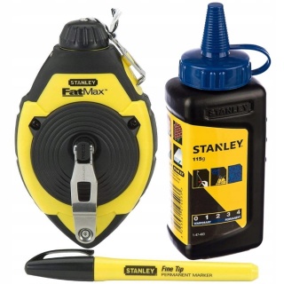 STANLEY 47-681 Zestaw sznur traserski dekarski 30m + marker + kreda 115g