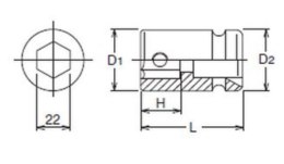 Adapter udarowy 3/4