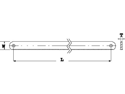 Brzeszczot maszynowy o długości 450mm, 4 zęby/cal, Bahco [3809-450-38-2.00-4]