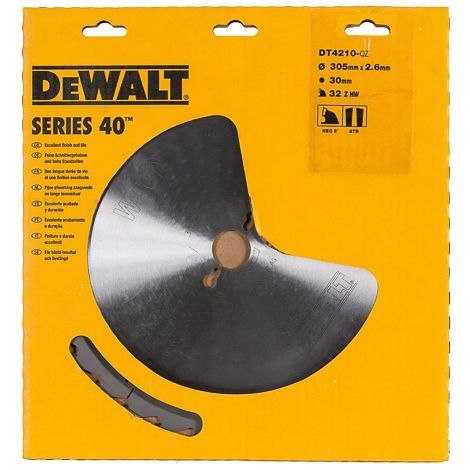 Piła tarczowa do cięcia drewna 305/30/2,6mm, 32 zęby EXTREME Dewalt [DT4210-QZ]