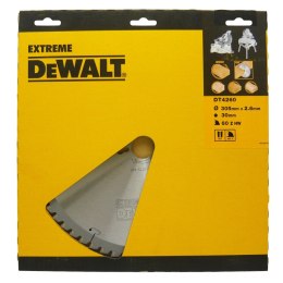 Piła tarczowa do cięcia drewna 305/30/2,6mm, 60 zębów EXTREME Dewalt [DT4260-QZ]