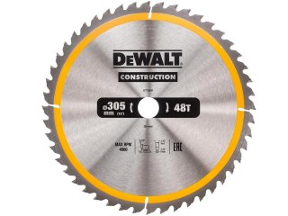 Piła tarczowa do cięcia drewna 305/30mm, grubość cięcia 3,0mm, 48 zębów, CONSTRUCTION DeWALT [DT1959-QZ]
