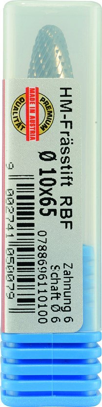 Pilnik obrotowy/ frez stożkowy zaokrąglony, RBF TiN Alpen [0788706112100]