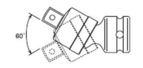 Udarowy przegub kątowy na kwadrat 3/8", Koken [13770-P]