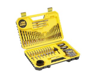 Zestaw 100 szt. wierteł, otwornic, bitów, nasadek 1/4' DeWALT [DT71563-QZ]