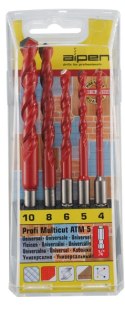 Zestaw 5szt. wierteł uniwersalnych Profi MultiCut Alpen ATM-5 [0000100805100]
