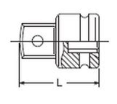 Adapter udarowy zwiększający z 1" na 1.1/2", KOKEN [18877A]