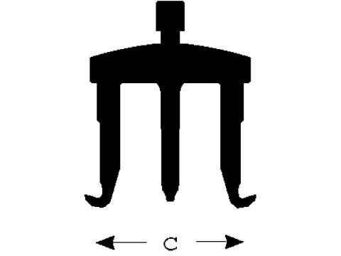 Dwuramienny ściągacz do łożysk [4532-A]