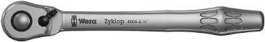 Klucz grzechotka 1/4", 72 zęby, 141mm, Zyklop Metal 8004 A Wera [05004004001]
