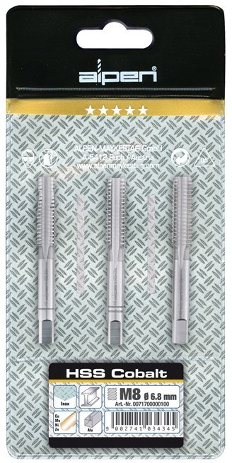 Komplet 3 gwintowników ręcznych HSS-Co do gwintu M6 [0071700600100]