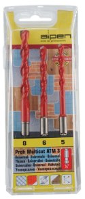 Zestaw 3szt. wierteł uniwersalnych Profi MultiCut Alpen ATM-3 [0000100803100]